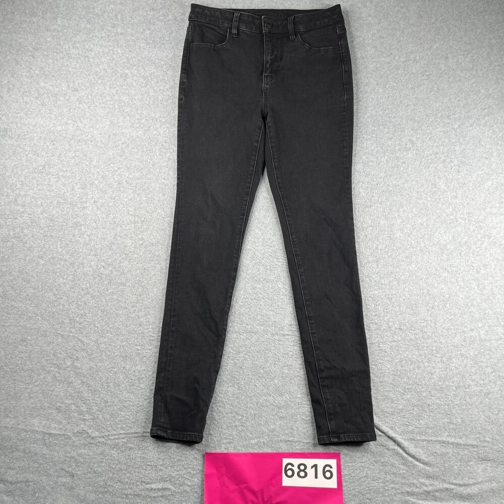 American Eagle The Dream Jeans Black Hi Rise Jegging Stretch Casual Size 8 Long